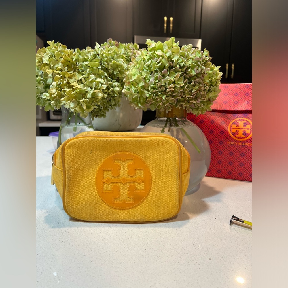Tory Burch Yellow Cosmetic Bag - Picture 9 of 9
